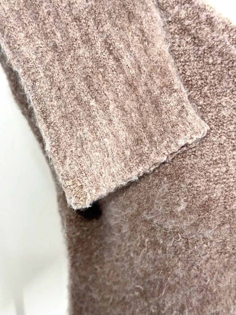 Anthropologie Sleeping on Snow Oversized Fuzzy Knit Sweater Brown Cozy Soft S